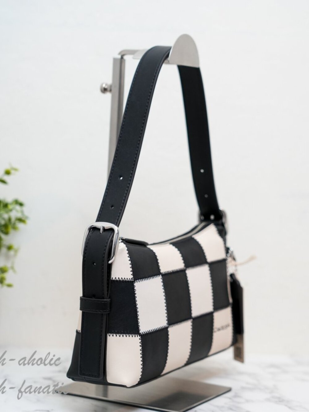 Coach Coachtopia Alter Ego Small Slouchy Shoulder Bag Checkerboard CGQ32 NWT - Picture 4 of 12